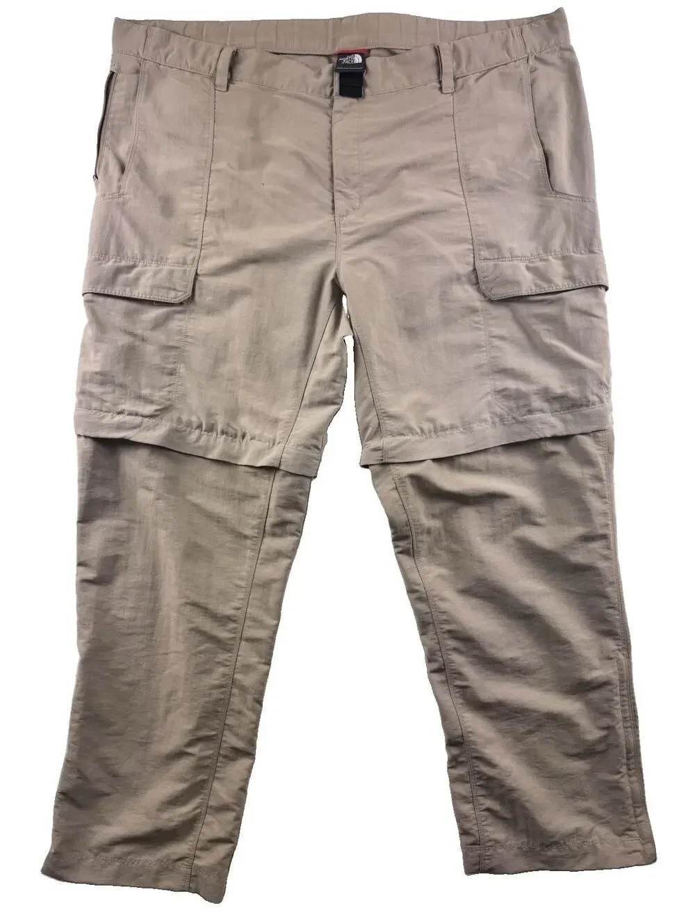 The North Face Mens XXL Beige Paramount Convertible Zip Off Hiking Cargo Pants